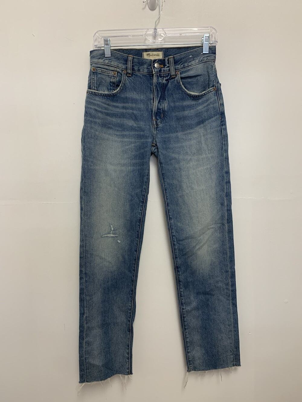 Madewell The Dean Easy Straight Jeans Womens 23 Blue Leg Denim